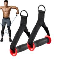 Cable Handles Gym Equipment 2pcs Pull Down D Handles Heavy Duty Anti-slip Cable Pulley Gip Hand Grip Training Gym Workout Equipment for Chest Presses Push-Ups economical
