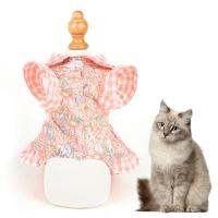 Pet Dress Fadeless Washable Non-sticky Hair Non-shrink Sweat-absorbent Doll Collar Lolita Style Cat Dress Pet Outdoor Costume Dresses