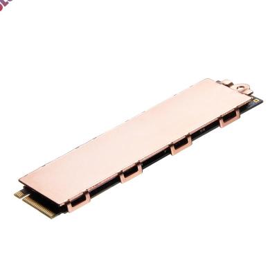 2280 SSD เย็นทองแดง386.4W/(M.k) หม้อน้ำดิสก์แบบแข็งพร้อมแผ่นซิลิโคนความร้อนสำหรับ M.2 NVMe 2280 SSD