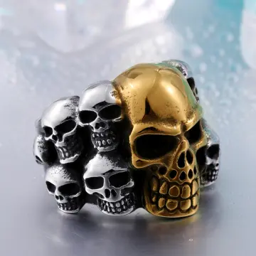 Buy Sterling Silver Ruby Stone Eyes Skull Ring, Biker Skull Ring, Men 925  Sterling Silver Skull Ring, Men Silver Gift Rings, Silver Biker Ring Online  in India - Etsy