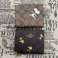 แท้%C4591 C4592 กระเป๋าสตางค์ใบสั้นสำหรับสตรีกระเป๋าสตางค์หนัง Bifold Wallet กระเป๋าใส่บัตรใส่เหรียญTH