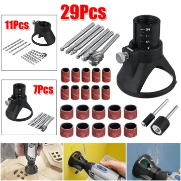 Rotary Multi Tool Cutting Guide Hss Router Drill Bits Set Attachment Kit  For Dremel Free Shipping