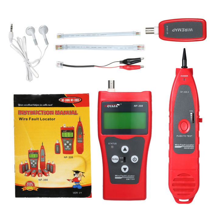 keykits-noyafa-multi-functional-lcd-network-cable-tester-high-precision-line-finder-coaxial-line-tester-rj11-rj45-wire-length-finder-with-1-remote-adapter