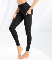 ผู้หญิงกางเกงโยคะกับกระเป๋าเอวสูง Leggings ท้องควบคุมไม่เห็นผ่านกางเกง...