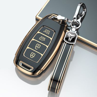 【cw】 Fashion TPU Car Key Fob Case Cover For Hyundai i30 Ix35 KONA Encino Solaris Azera Grandeur Ig Accent Santa Fe Palisade Keychain
