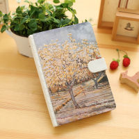 New Notebook Flower and Moon Magnetic Buckle Book Small Fresh and Thick Diary Book Student Girl Heart Hand Book Kawaii Diary