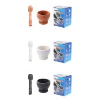 【CC】▩∈№  Exquisite Round Garlic Mortar Pestle Grinder Crusher Multi-Functional