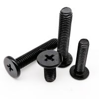 5/10/20/50pcs CM M1.6 M2 M2.5 M3 M4 M5 M6 Black 304 Stainless Steel Cross Phillips Ultra Thin Flat Wafer Head Screw Bolt Laptop Fasteners