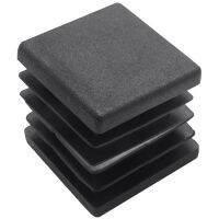 100pcs Plastic Square Tube Inserts End Blanking Caps 20mm x 20mm Black