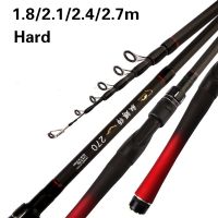 Telescopic Lure Fishing Rod Hard Power Spinning/Casting 1.6/1.8/2.1/2.4/2.7m Carbon Freshwater Fishing Rod