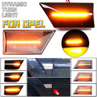 2x Led แบบไดนามิกด้านข้างไฟเลี้ยวไฟลำดับไฟกระพริบตัวบ่งชี้สำหรับ Opel Vectra C Signum 2003 2004 2005 2006 2007 2008