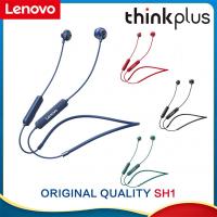 Lenovo SH1 True Bluetooth 5.0 Wireless Headset Neck Mounted Semi In Ear Music Running Waterproof Headphone HIFI Sports Earbuds Over The Ear Headphones