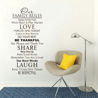 Wall Stickers Our Family Rules Wall Stickers Love Do Your Best for Wall Art Vinyl Stickers Home Decoration Wallpaper SP-081