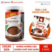 Bột cacao sữa Dừa cao cấp Light Cacao đậm đà thơm ngon, dùng pha uống liền
