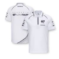 เสื้อยืด F1 2023เสื้อแข่งรถ Scuderia AlphaTauri สำหรับฤดูร้อนแขนสั้นใหม่ล่าสุด