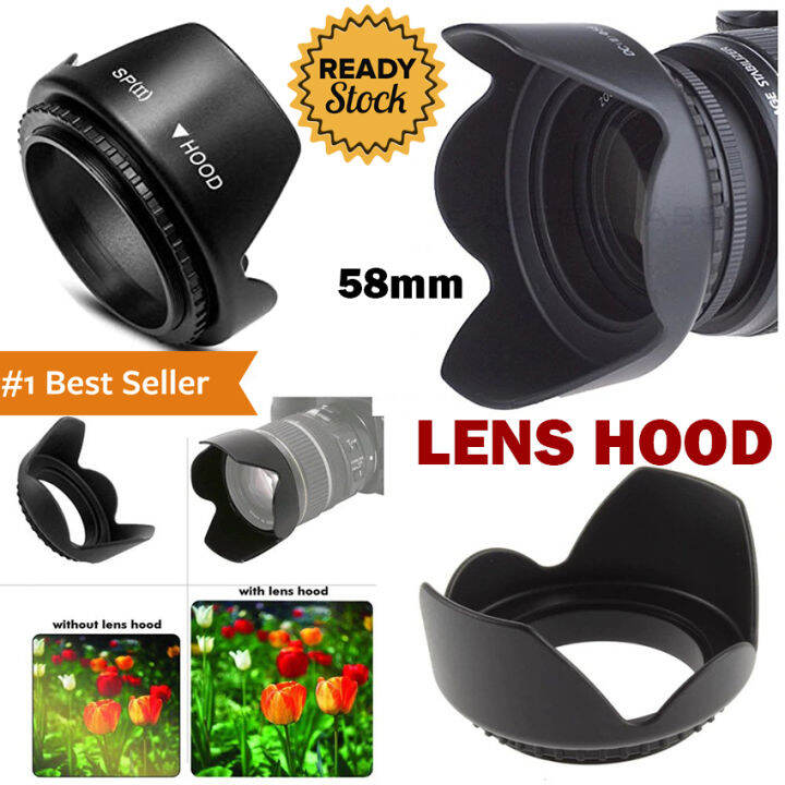 Lens Hood Kamera Diameter 58mm Screw Mount Penutup Lensa Camera