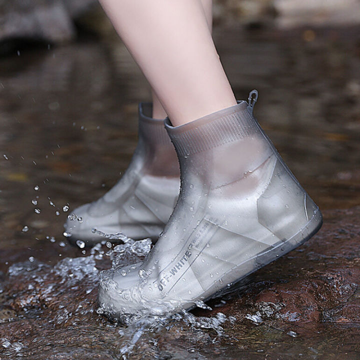 ถูกสุด-รองเท้ากันน้ำ-รองเท้ากันฝน-ถุงหุ้มรองเท้า-ถุงคลุมรองเท้ากันน้ำ-ถุงคลุมรองเท้ากันน้ำ-พื้นยางกันลื่น-ใส่เดินสบาย