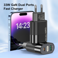 GaN Charger 65W EU KR US แกลเลียมไนไตรด์ PD Fast Charger เครื่องชาร์จศัพท์มือถือ QC 3.0ศัพท์คอมพิวเตอร์อะแดปเตอร์33W 33W