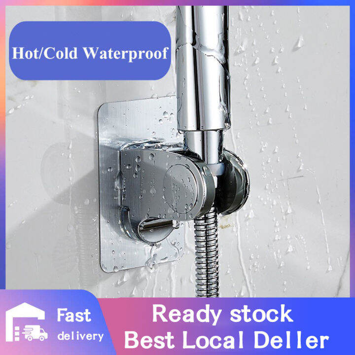 Adjustable Shower Head Holder Punchfree Chrome Wall Mounted Shower