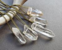 Cathedral Quartz Necklace - Clear Quartz Pendant - Raw Crystal Necklace - Bohemian - Unique Quartz Crystal Jewelry