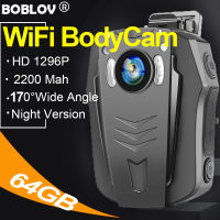 BOBLOV PD70 Wifi Body Mini Sports Cameraไร้สายร่างกายมินิสปอร์ตกล้อง HD 1296P 170 °มุม 64GB 2200mAh Night Vision DVR เครื่องบันทึกเสียงวิดีโอ BodyCam กล้องดิจิตอลกล้องมือตำรวจตรวจจับการกระทำรถจักรยานยนต์ Dash Cam บันทึกวิดีโอการถ่ายภาพ