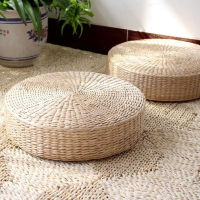 [จัดส่ง 1-3 วัน]  เบาะนั่ง เบาะฟูก เบาะหญ้า Japanese Tatami Futon Cushion Ethnic Multifunction Home Decor Round Handmade Cattail Mat