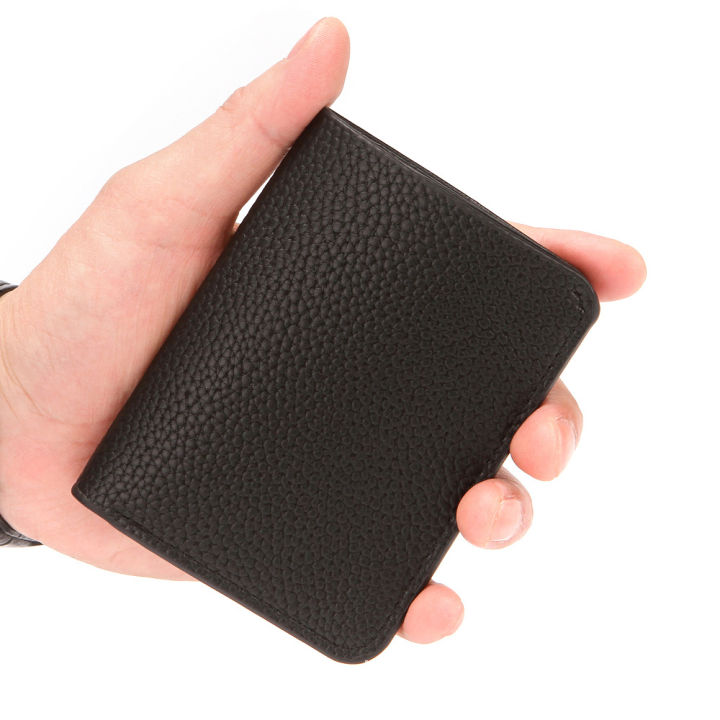 กระเป๋าใส่เหรียญของผู้ชายหลายกระเป๋าเงินใส่บัตรกระเป๋าสตางค์ใบสั้นของผู้ชาย
