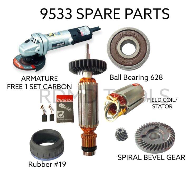 Genuine MAKlTA Angle Grinder Spare Parts for 9533 (JAPAN) Lazada PH