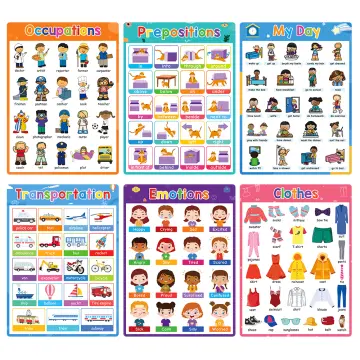 English Prepositions Education Kid Kindergarten Preschool Stock