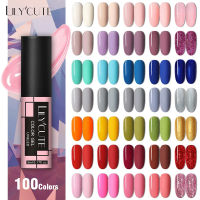 LILYCUTE Matte Effect 100สี5Ml UV Gel Nail Art Polish Nude Glitter กึ่งถาวร Soak Off UV Gel Varnish Nail Art วานิช (1-50color)