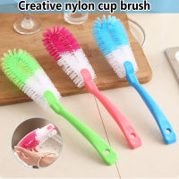 TAC Sponge Head Cleaning Brush Long Handle Hanging Soft Bottle Scrubber Cleaning Brush For Kitchen