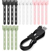 Reusable Cable Ties Silicone USB Data Cord Charging Line Earphone Wire Storage Cable Organizer Clip Home Office Desktop Supplies Cable Management