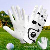 1 Pcs Left Handed PU Sports Gloves for Men Elastic Breathable Golf Male Full Length Anti-slip Mittens Hook and Loop