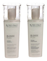 Tec Italy Blonde plex System Shampoo 300ml + Conditioner 300ml แชมพูและครีมนวดบำรุงผมที่แห้งเสียจากการฟอก