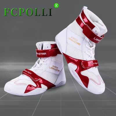 Fcpolli Boxing Shoes Men Professional Boxing Fighting Boots for Big Boy Comfortable Wrestling Boots Mens Soft Sole Gym Shoe