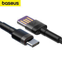 Baseus สายเคเบิลข้อมูลชาร์จเร็ว40W,สายชาร์จ USB แบบสองด้านมุมสำหรับ Huawei Mate 40 P40 Samsung 5A SCP FCP USBC สายข้อมูล Type-C