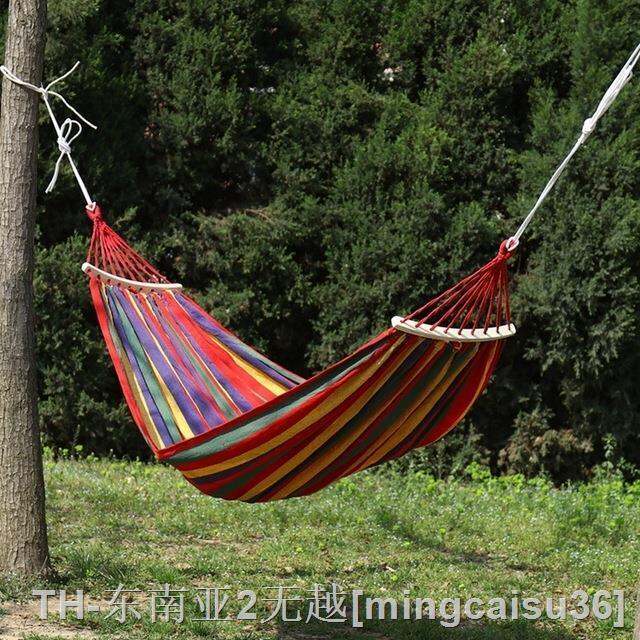 hyfvbu-camping-hammock-outdoor-garden-canvas-thickened-anti-rollover