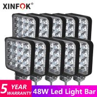 48W Work Light 30 Degree LED Car Spot light Beam Square Off road Lamp Fog Lighting Exterior For Jeep Boat SUV Truck