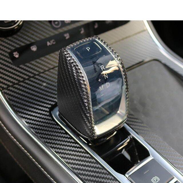 Carbon Fiber Leather Car Gear Shift Knob Cap Cover For Chery Tiggo 7 8 