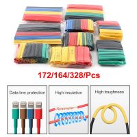 127/164/328/pcs/ Set Heat Shrink Tube Assorted Insulation Shrinkable Tube 2:1 Wire Cable Sleeve Kit Electrical Circuitry Parts