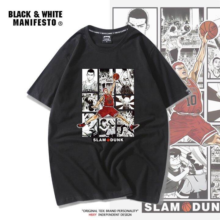 ข้อเสนอพิเศษ-tshirt-เสื้อยืดแขนสั้น-พิมพ์ลายการ์ตูนอนิเมะ-slam-dunk-sakuragi-เหมาะกับฤดูร้อน-สไตล์ญี่ปุ่น-สําหรับนักเรียน-s-5xl-s-5xl