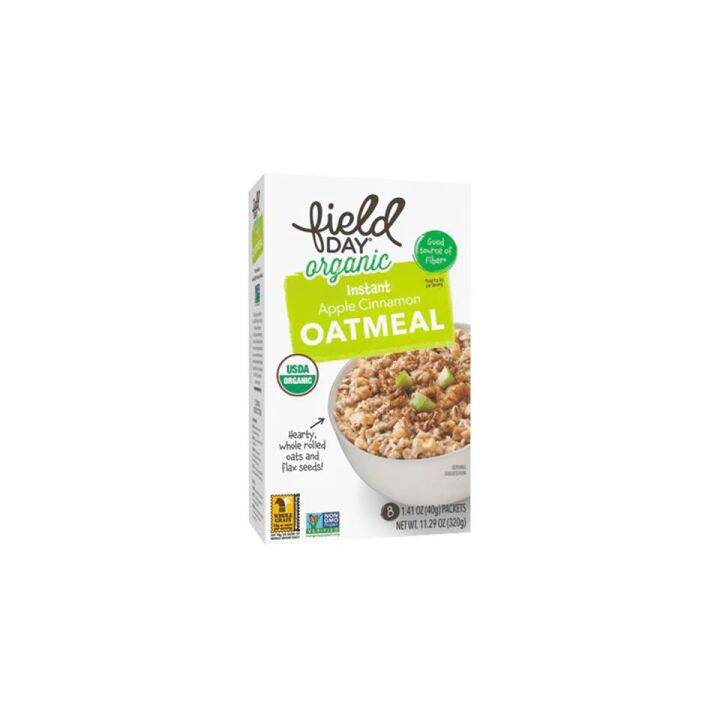Field Day Organic Instant Apple Cinnamon Oatmeal 320g Lazada PH