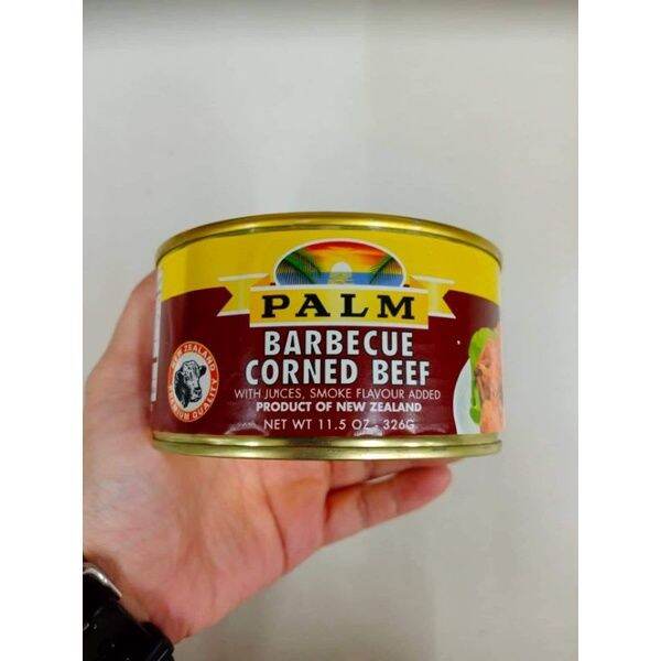 326g Palm Barbecue Corned Beef with juices, Smoke Flavor added Made in