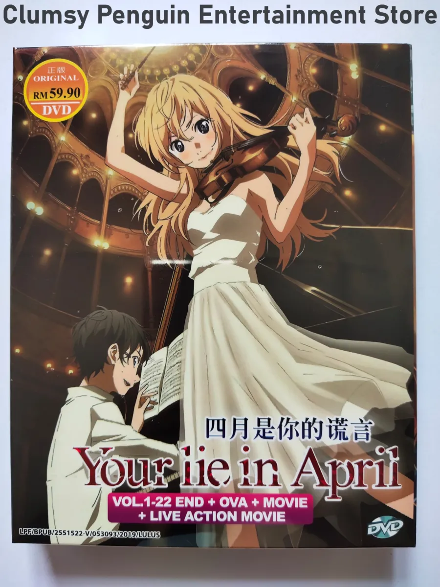 Anime DVD Your Lie In April Vol. 1-22 End + OVA + Movie + Live Action Movie  | Lazada