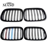 2pcs ABS Glossy Black Car Front Bumper Kidney Grille Dual Slat Grille for BMW X3 F25 X4 F26 Pre-facelift 2010 2011 2012 2013