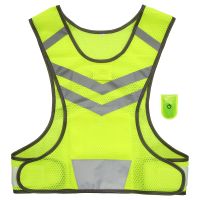 360 Degrees High Visibility Neon Sports Running Reflective Vest Lightweight Mesh Safety Gear for Women Men Jogging Cycling