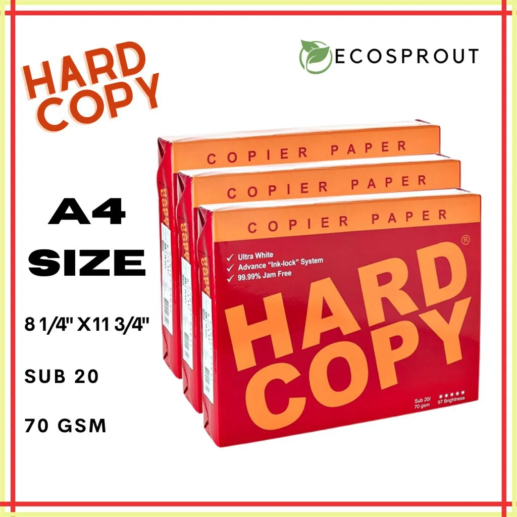 Hard Copy Bond Paper Size 70gsm Sub Per Ream School Office Supplies Cod Lazada Ph