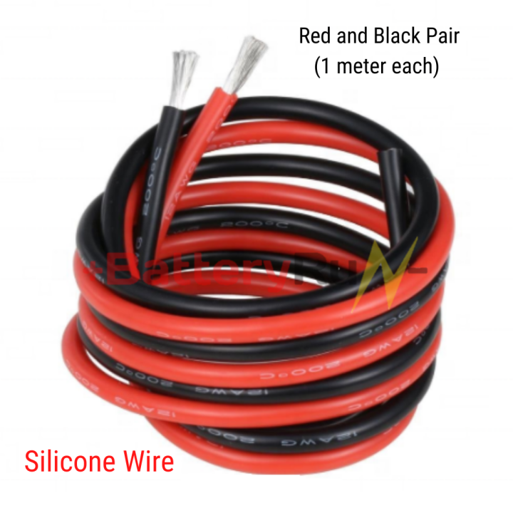 Brt: 1 Meter Silicone Wire (red + Black) 10   12   14   16   18   22 