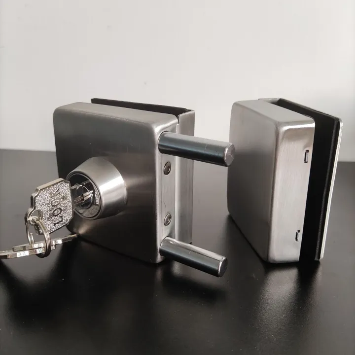 Office Glass Door Lock 304 Stainless Steel Glass Door Lock Square