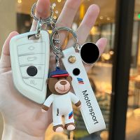 Car Key Case Cover Pendant Mini Cartoon Keychain Bear For Bmw X1 X3 X4 X5 X6 X7 1 3 5 7 series E30 E34 E36 E39 E46 E60 E61 F10